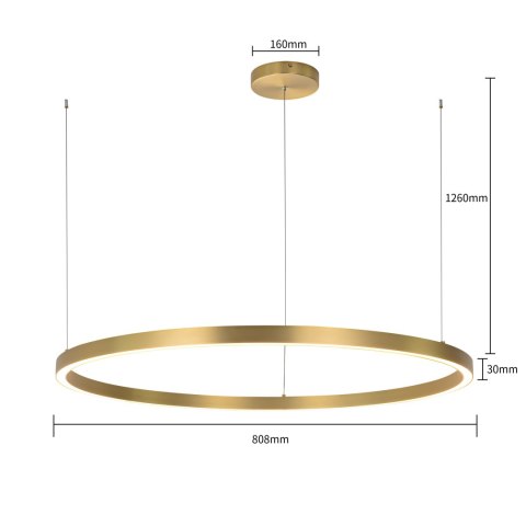 Lampa wisząca Midway duża 1xLED złota LP-033/1P L GD Lampa wisząca Midway duża 1xLED złota LP-033/1P L GD