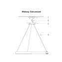 Lampa wisząca Midway duża shiny 1xLED złota LP-033/1P L GD Shiny