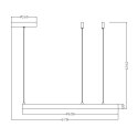 Lampa wisząca Midway mała 1xLED złota LP-033/1P S GD