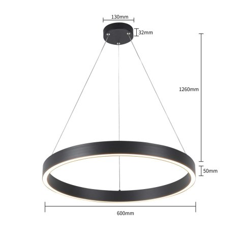 Lampa wisząca Midway mała triangle 1xLED czarna LP-033/1P S BK Triangle Lampa wisząca Midway mała triangle 1xLED czarna LP-033/1P S BK Triangle