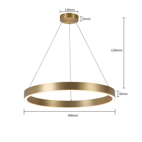 Lampa wisząca Midway mała triangle 1xLED złota LP-033/1P S GD Triangle Lampa wisząca Midway mała triangle 1xLED złota LP-033/1P S GD Triangle