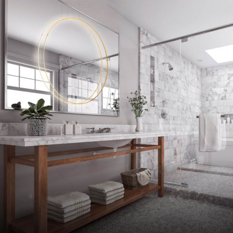 Lampa wisząca Mirror duża 1xLED złota LP-999/1P L GD Lampa wisząca Mirror duża 1xLED złota LP-999/1P L GD