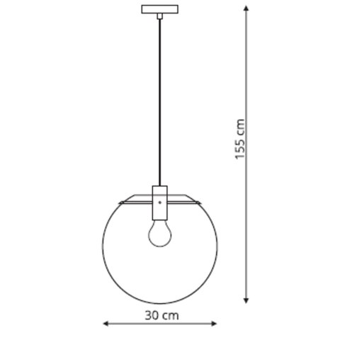 Lampa wisząca Puerto duża 1xE27 czarna LP-004/1P L BK Lampa wisząca Puerto duża 1xE27 czarna LP-004/1P L BK