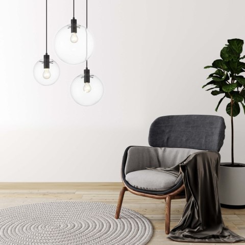 Lampa wisząca Puerto średnia 1xE27 czarna LP-004/1P M BK Lampa wisząca Puerto średnia 1xE27 czarna LP-004/1P M BK