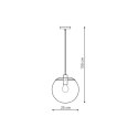 Lampa wisząca Puerto średnia 1xE27 czarna LP-004/1P M BK