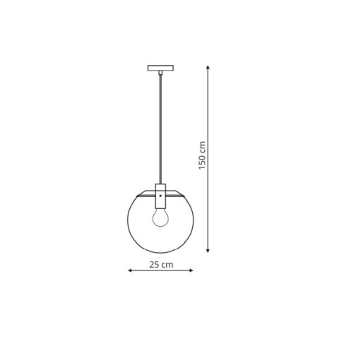 Lampa wisząca Puerto średnia 1xE27 czarna LP-004/1P M BK Lampa wisząca Puerto średnia 1xE27 czarna LP-004/1P M BK