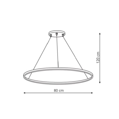 Lampa wisząca Ring duży 3000K 1xLED czarny LP-909/1P L BK Lampa wisząca Ring duży 3000K 1xLED czarny LP-909/1P L BK
