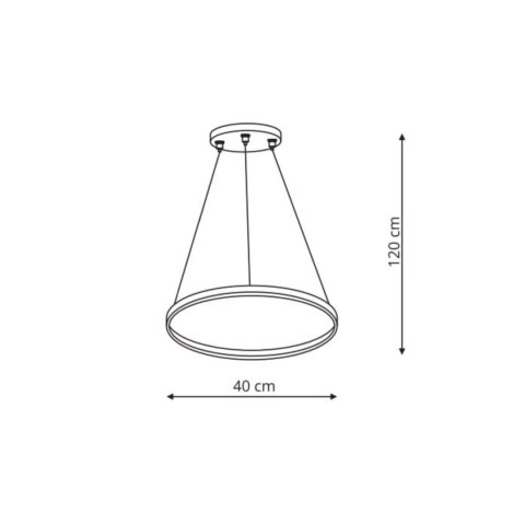 Lampa wisząca Ring mały 4000K 1xLED czarny LP-909/1P 4S BK Lampa wisząca Ring mały 4000K 1xLED czarny LP-909/1P 4S BK
