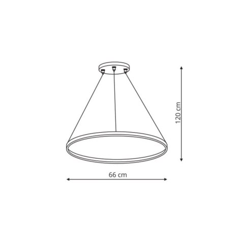 Lampa wisząca Ring średni 4000K 1xLED czarny LP-909/1P 4M BK Lampa wisząca Ring średni 4000K 1xLED czarny LP-909/1P 4M BK
