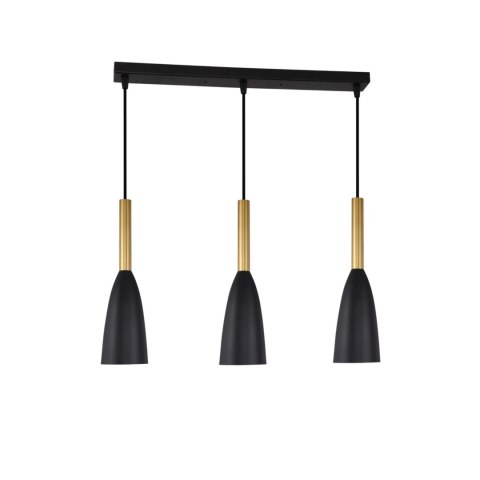 Lampa wisząca Solin wisząca 3xE27 czarno/złota LP-181/3L BK/GD Lampa wisząca Solin wisząca 3xE27 czarno/złota LP-181/3L BK/GD