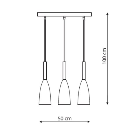 Lampa wisząca Solin wisząca 3xE27 szara LP-181/3L GR Lampa wisząca Solin wisząca 3xE27 szara LP-181/3L GR