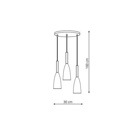 Lampa wisząca Solin wisząca talerz 3xE27 złota LP-181/3P GD Lampa wisząca Solin wisząca talerz 3xE27 złota LP-181/3P GD