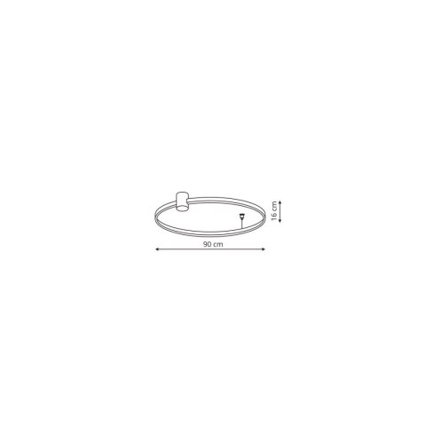 Plafon Ring L 4000K 1xLED czarny LP-909/1C 4L BK Plafon Ring L 4000K 1xLED czarny LP-909/1C 4L BK