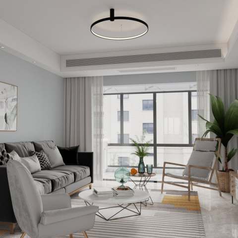 Plafon Ring S 4000K 1xLED czarny LP-909/1C 4S BK Plafon Ring S 4000K 1xLED czarny LP-909/1C 4S BK