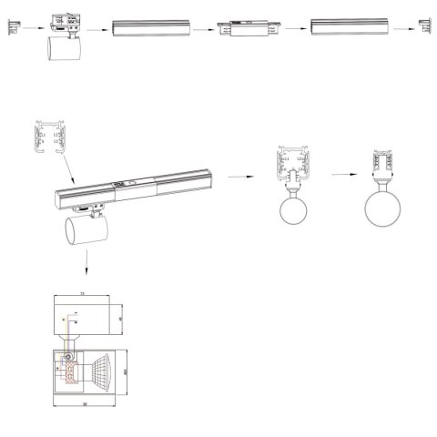 Snow SET 3F 4xGU10 biały LP-737 WH SET 3F Snow SET 3F 4xGU10 biały LP-737 WH SET 3F