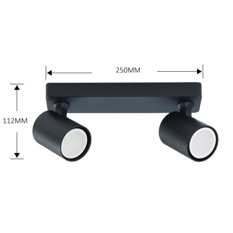 Spot Snow 2xGU10 czarna LP-731/2W BK Spot Snow 2xGU10 czarna LP-731/2W BK