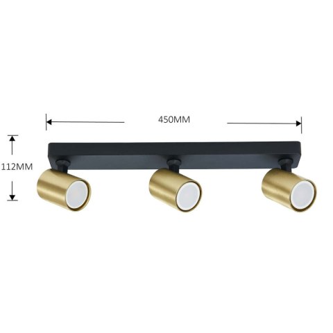 Spot Snow 3xGU10 złota LP-731/3W GD Spot Snow 3xGU10 złota LP-731/3W GD