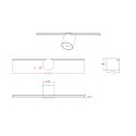 Kinkiet Modern Slim M 1xLED złoty IP44 LP-777/1W M GD