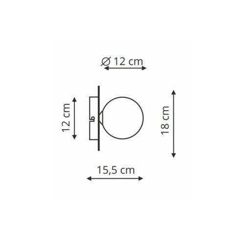 Kinkiet Roma 1xG9 czarna LP-1345/1W BK Kinkiet Roma 1xG9 czarna LP-1345/1W BK
