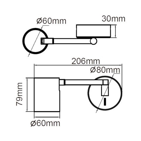 Kinkiet ścienny Snow 1xGU10 LP-731/1WL WH Kinkiet ścienny Snow 1xGU10 LP-731/1WL WH