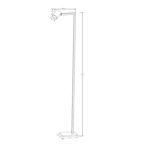 Lampa stojąca Snow 1xGU10 biała LP-731/1F WH