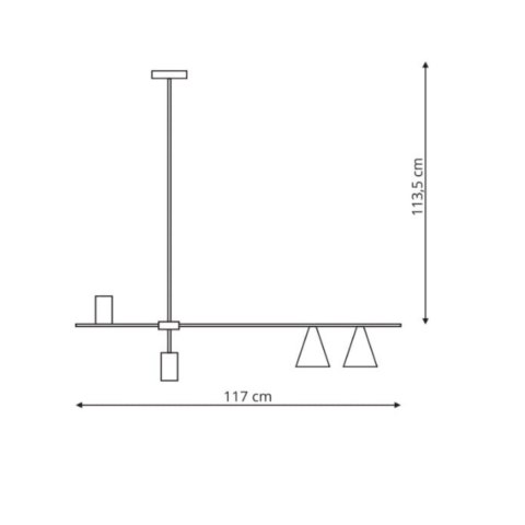 Lampa wisząca Arizona 4xGU10 czarno/złota LP-074/4PL BK/GD Lampa wisząca Arizona 4xGU10 czarno/złota LP-074/4PL BK/GD
