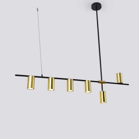 Lampa wisząca Arizona 6xGU10 czarno/złota LP-074/6PL BK/GD Lampa wisząca Arizona 6xGU10 czarno/złota LP-074/6PL BK/GD
