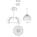 Lampa wisząca Burgo mała 1xE27 drewno LP-101335/1P S