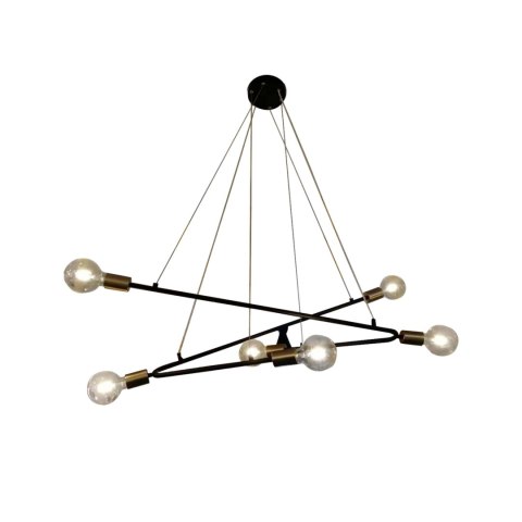 Lampa wisząca Estrella 6xE27 czarna LP-075/6P BK Lampa wisząca Estrella 6xE27 czarna LP-075/6P BK
