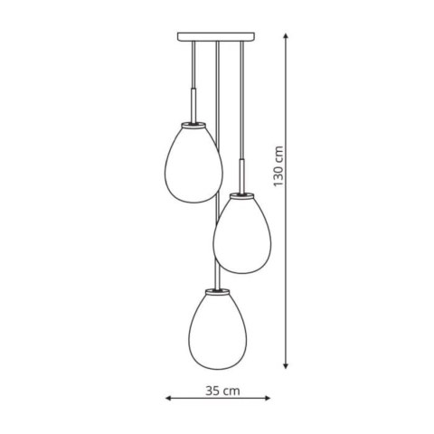 Lampa wisząca Fondi 3xE14 transparentna LP-1214/3P Lampa wisząca Fondi 3xE14 transparentna LP-1214/3P