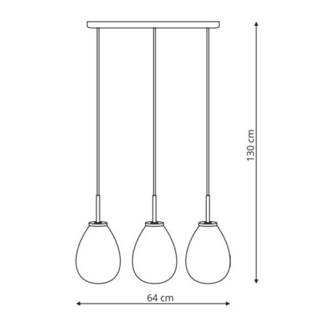 Lampa wisząca Fondi linia 3xE14 transparentna LP-1214/3L Lampa wisząca Fondi linia 3xE14 transparentna LP-1214/3L