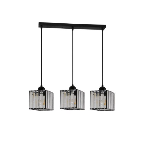 Lampa wisząca Galactico linia 3xE27 czarna/transparentna LP-2383/3L Lampa wisząca Galactico linia 3xE27 czarna/transparentna LP-2383/3L