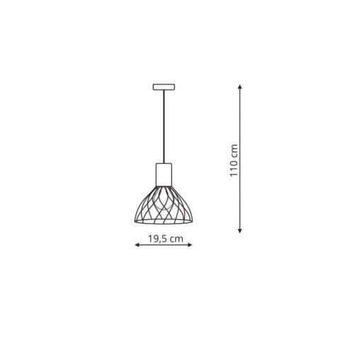 Lampa wisząca Moderno 1xGU10 czarno/brązowa LP-1221/1P S BK Lampa wisząca Moderno 1xGU10 czarno/brązowa LP-1221/1P S BK