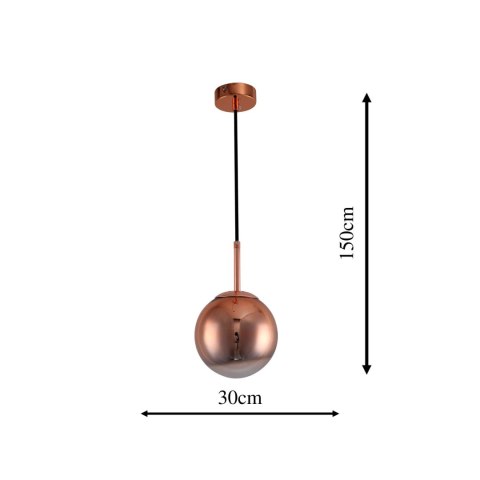 Lampa wisząca Palla 1xE27 miedziana LP-2844/1P MI Lampa wisząca Palla 1xE27 miedziana LP-2844/1P MI
