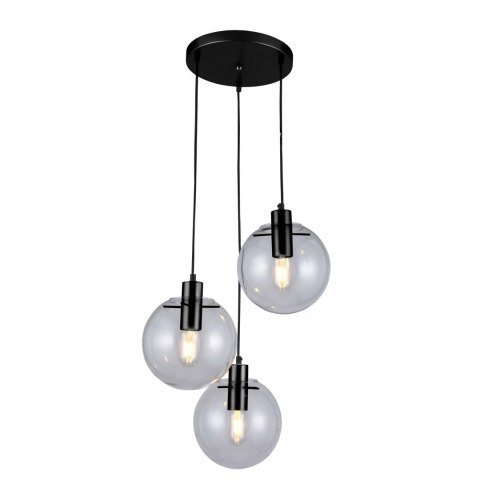 Lampa wisząca Puerto 3xE27 czarna LP-004/3P BK Lampa wisząca Puerto 3xE27 czarna LP-004/3P BK
