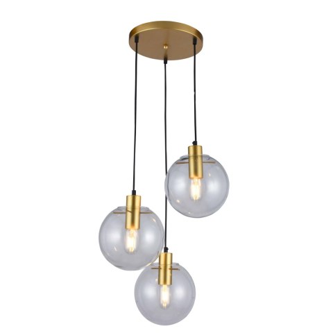 Lampa wisząca Puerto 3xE27 złota LP-004/3P GD Lampa wisząca Puerto 3xE27 złota LP-004/3P GD