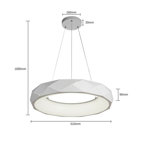Lampa wisząca Reus 1xLED biała LP-8069/1P LED WH Lampa wisząca Reus 1xLED biała LP-8069/1P LED WH