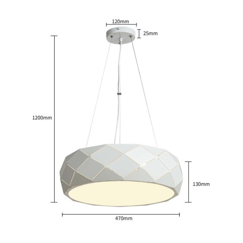 Lampa wisząca Reus 3xE27 biała LP-8069/1P WH Lampa wisząca Reus 3xE27 biała LP-8069/1P WH