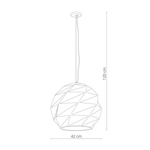 Lampa wisząca Reus kula 3xE27 biała LP-8069/1P L WH Lampa wisząca Reus kula 3xE27 biała LP-8069/1P L WH