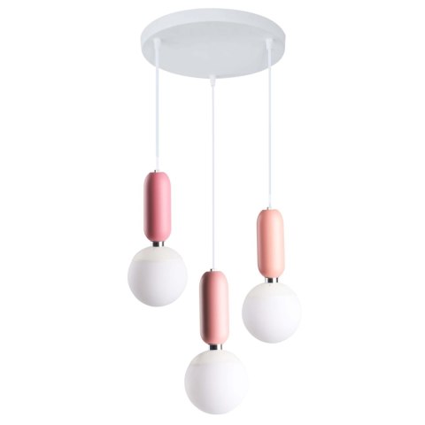 Lampa wisząca Rubi 3xE14 rożowa LP-044/3P Pink Lampa wisząca Rubi 3xE14 rożowa LP-044/3P Pink