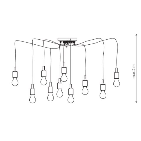 Lampa wisząca Soleto 10xE27 czarna LP-90082/10P Lampa wisząca Soleto 10xE27 czarna LP-90082/10P