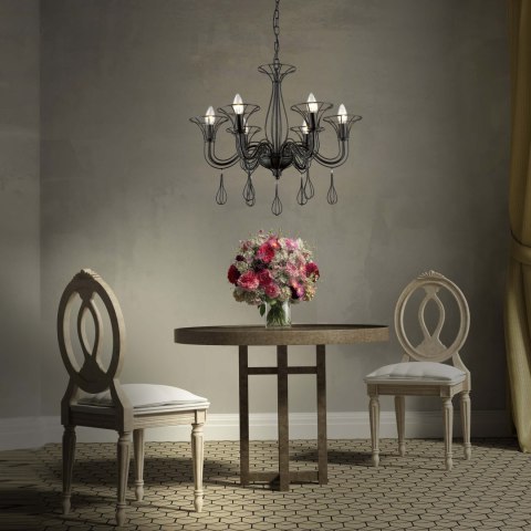 Lampa wisząca Tarragona 6xE14 czarny LP-6756/6P Lampa wisząca Tarragona 6xE14 czarny LP-6756/6P