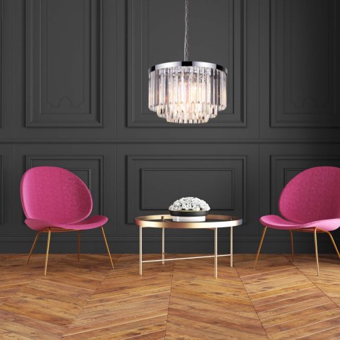 Lampa wisząca Vetro 5xE14 transparentna/srebrna LP-2910/5P Lampa wisząca Vetro 5xE14 transparentna/srebrna LP-2910/5P