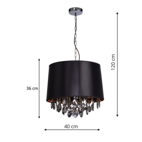 Lampa wisząca Vigo 2xE27 czarna LP-0412/1P BK Lampa wisząca Vigo 2xE27 czarna LP-0412/1P BK