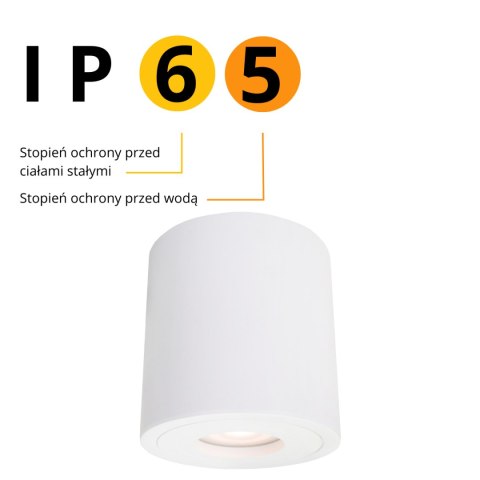 Oczko Faro XL natynkowa 1xGU10 biała IP65 LP-6510/1SM XL WH Oczko Faro XL natynkowa 1xGU10 biała IP65 LP-6510/1SM XL WH