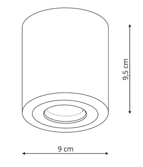 Oczko Faro XL natynkowa 1xGU10 biała IP65 LP-6510/1SM XL WH Oczko Faro XL natynkowa 1xGU10 biała IP65 LP-6510/1SM XL WH