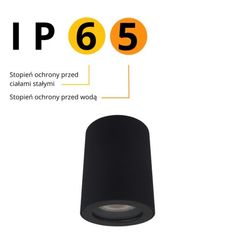 Oczko Faro natynkowa 1xGU10 czarna LP-6510/1SM BK Oczko Faro natynkowa 1xGU10 czarna LP-6510/1SM BK