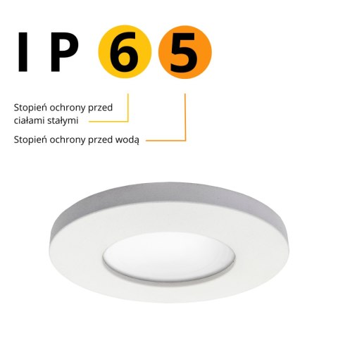Oczko podtynkowe Lagos okrągłe 1xGU10 biała IP65 LP-440/1RS WH Oczko podtynkowe Lagos okrągłe 1xGU10 biała IP65 LP-440/1RS WH