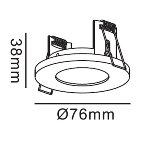 Oczko podtynkowe Lagos okrągłe 1xGU10 biała IP65 LP-440/1RS WH Oczko podtynkowe Lagos okrągłe 1xGU10 biała IP65 LP-440/1RS WH