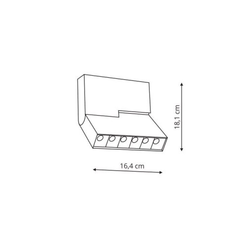 Reflektor Lunar 6x1W Magnetic 6xLED czarny LP-561-MAG-BK Reflektor Lunar 6x1W Magnetic 6xLED czarny LP-561-MAG-BK